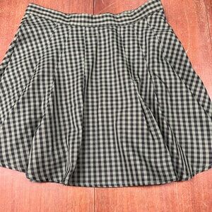 Listicle Black and Green Gingham A-Line Skirt #schoolgirl mini